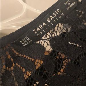 Zara Velvet Lace Top. Never worn